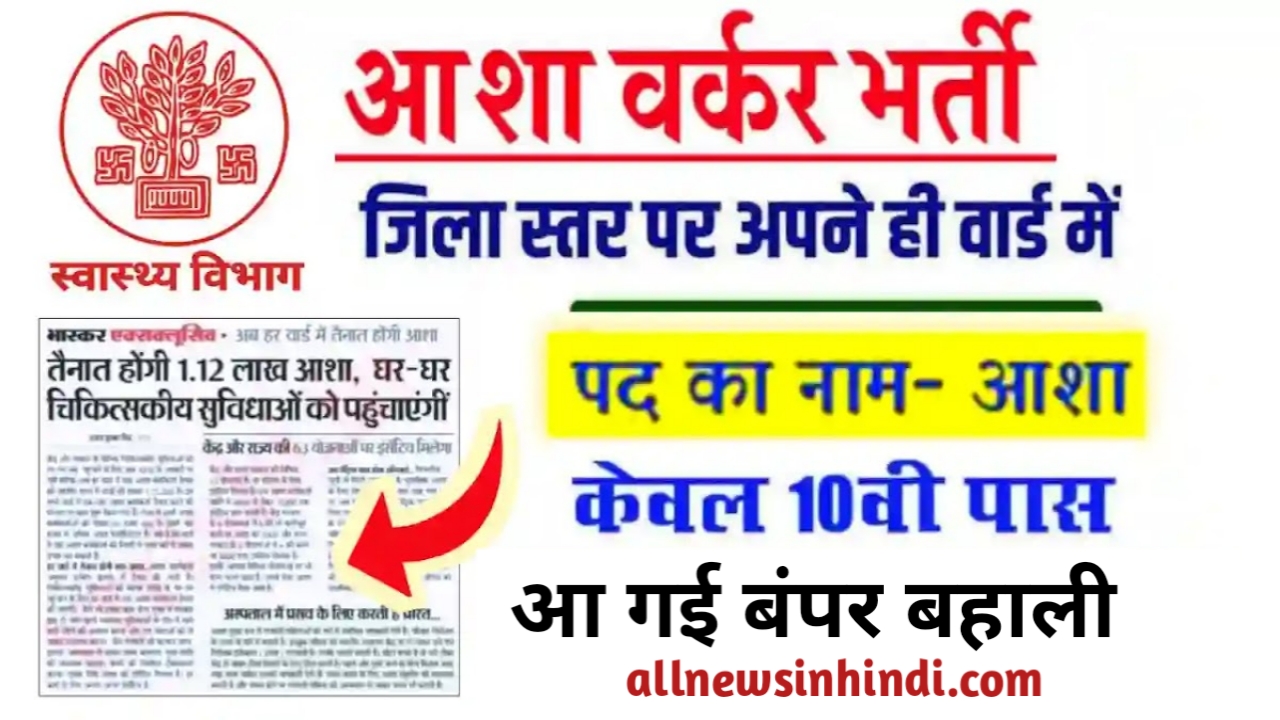 Asha Vacancy In Bihar 2023
